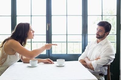 Couple arguing with each other
